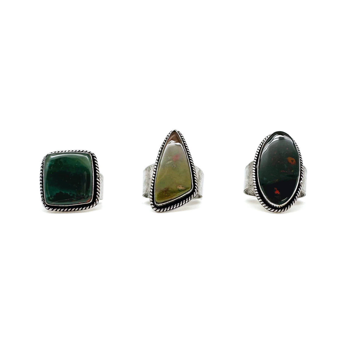 Handcrafted Kashi Semiprecious Stone Ring - Blood Stone – StaleFish ...