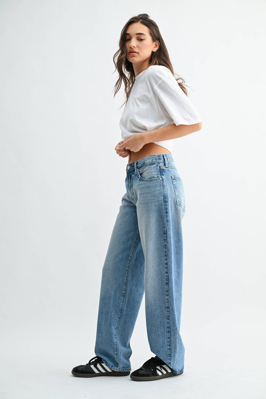 JB Collection Baggy Dad Jean - LIGHT DENIM - BP619N