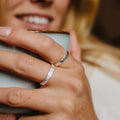 Arjuna Adjustable Heart Ring, Dainty Silver Heart Ring
