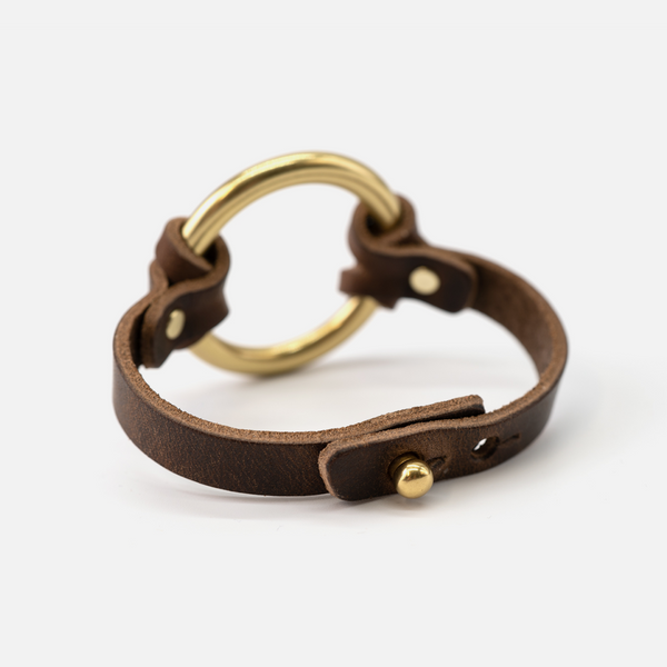 RANGE LTHR Equestrian-Inspired Chinati O-Ring Leather Bracelet