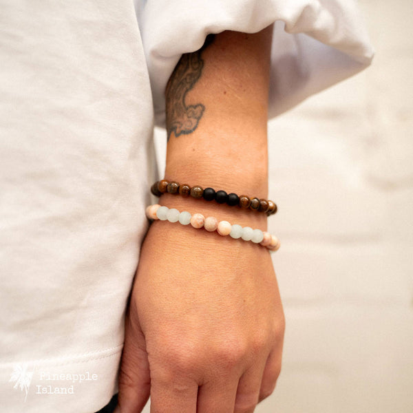 Cannon Beach Natural Stone Bracelet by Pineapple Island