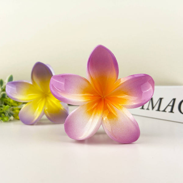Colorful plumeria hair Clip