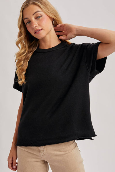 CREW NECK KNIT T-SHIRT