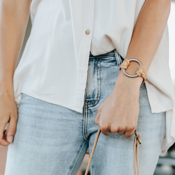 RANGE LTHR Equestrian-Inspired Chinati O-Ring Leather Bracelet