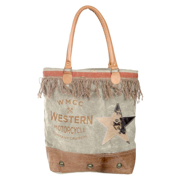 Wmcc Western Motorcycle Bag With Cowhide Star