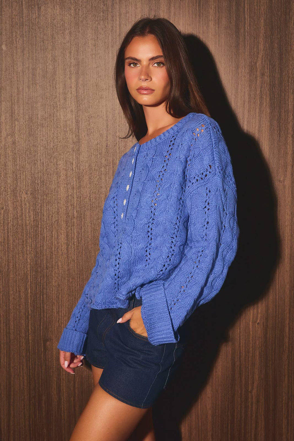 CABLE KNIT SWEATER TOP