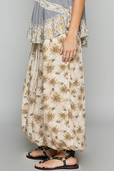 Multi colored printed woven casual pants