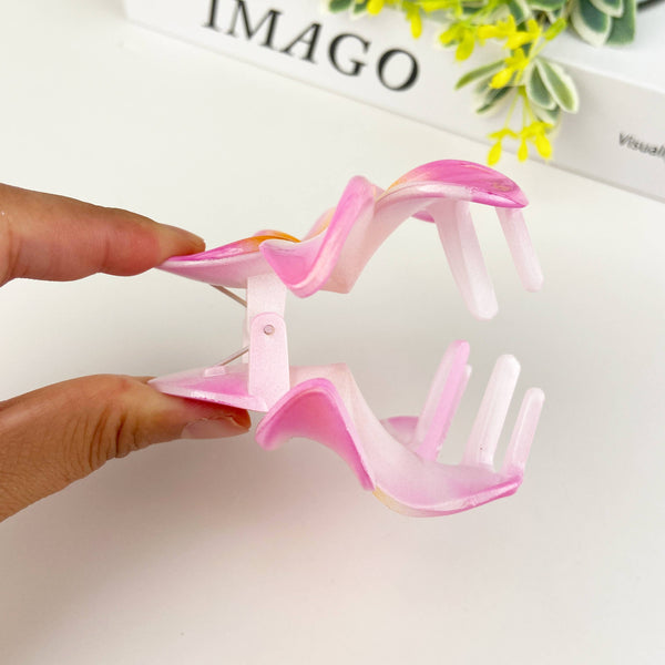 Colorful plumeria hair Clip