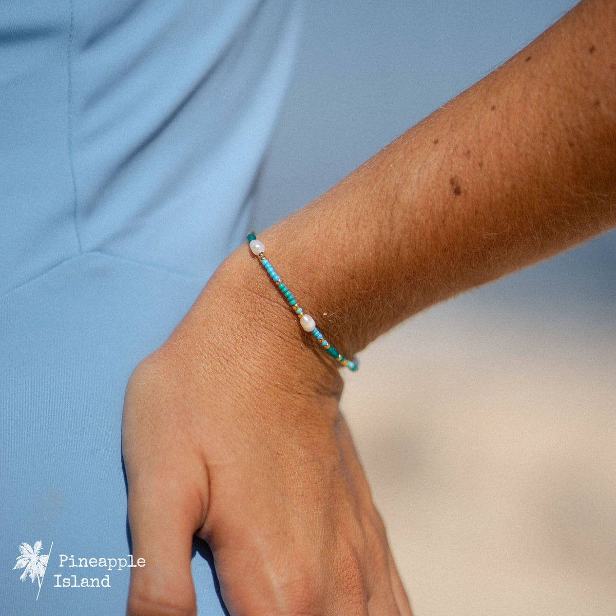 Ombak Pearl Beaded Surf Bracelet by Pineapple Island, Giada Collection