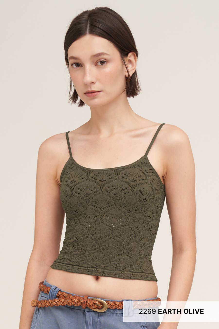 NS8473 - Floral Textured Lace Cami
