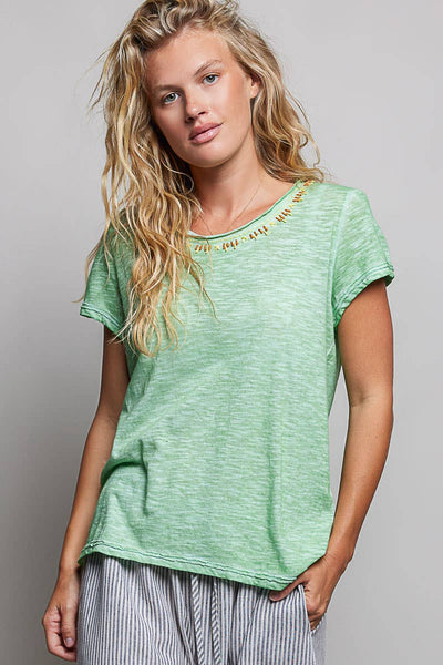 Everyday Lightweight Relaxed Fit Hand-Stitched Knit Top