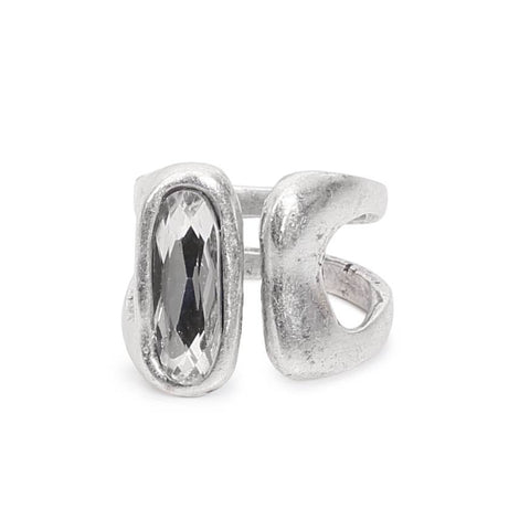 Handmade Crystal Brass Ring - 6904