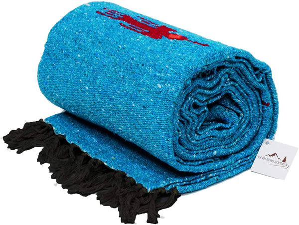 Aqua Blue Baja Thunderbird Blanket