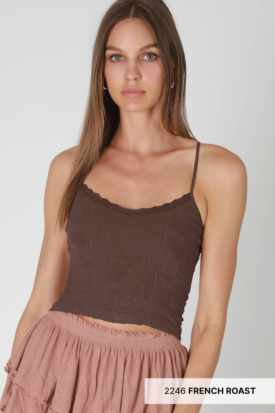 NS8384 - Double Lace Trim Cami