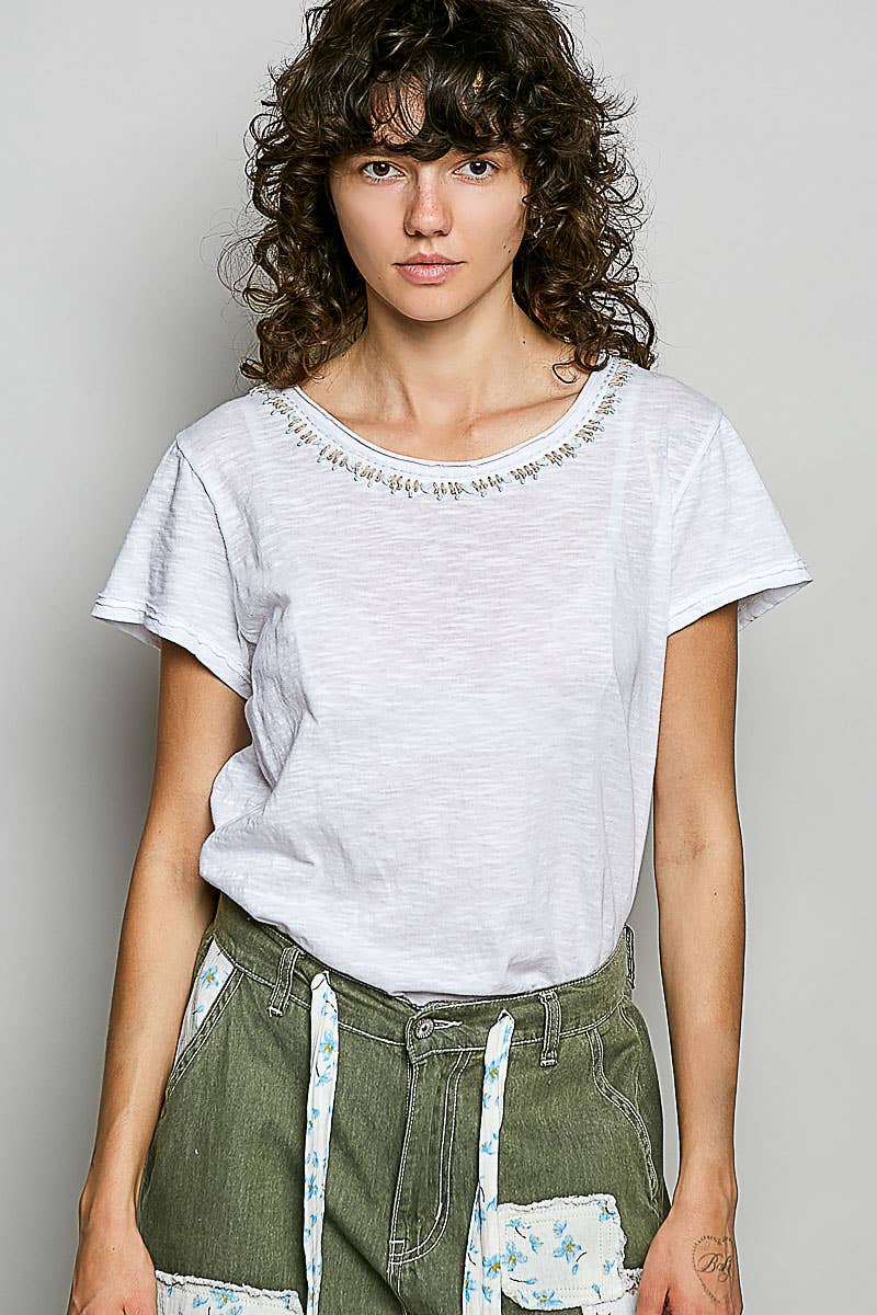 Everyday Lightweight Relaxed Fit Hand-Stitched Knit Top