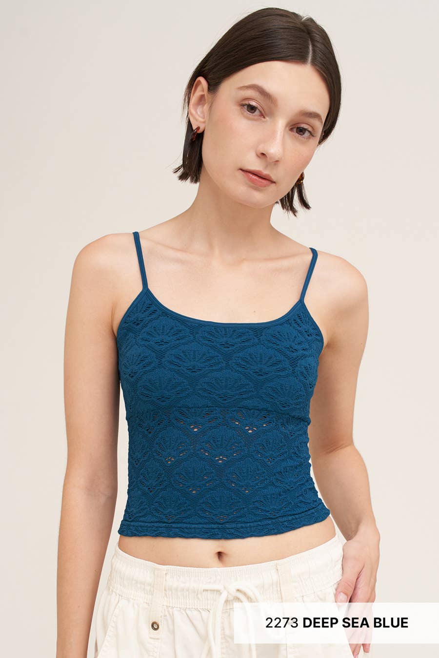 NS8473 - Floral Textured Lace Cami