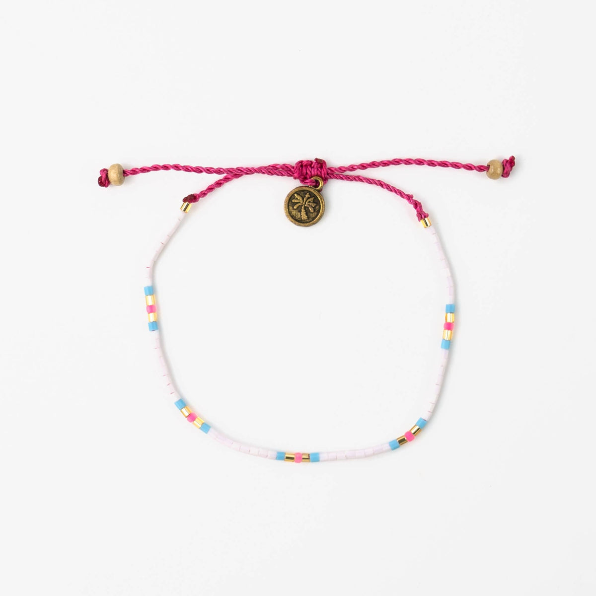 Alila Dainty Beaded Bracelet, Friendship Bracelet, Summer: Black & Gold