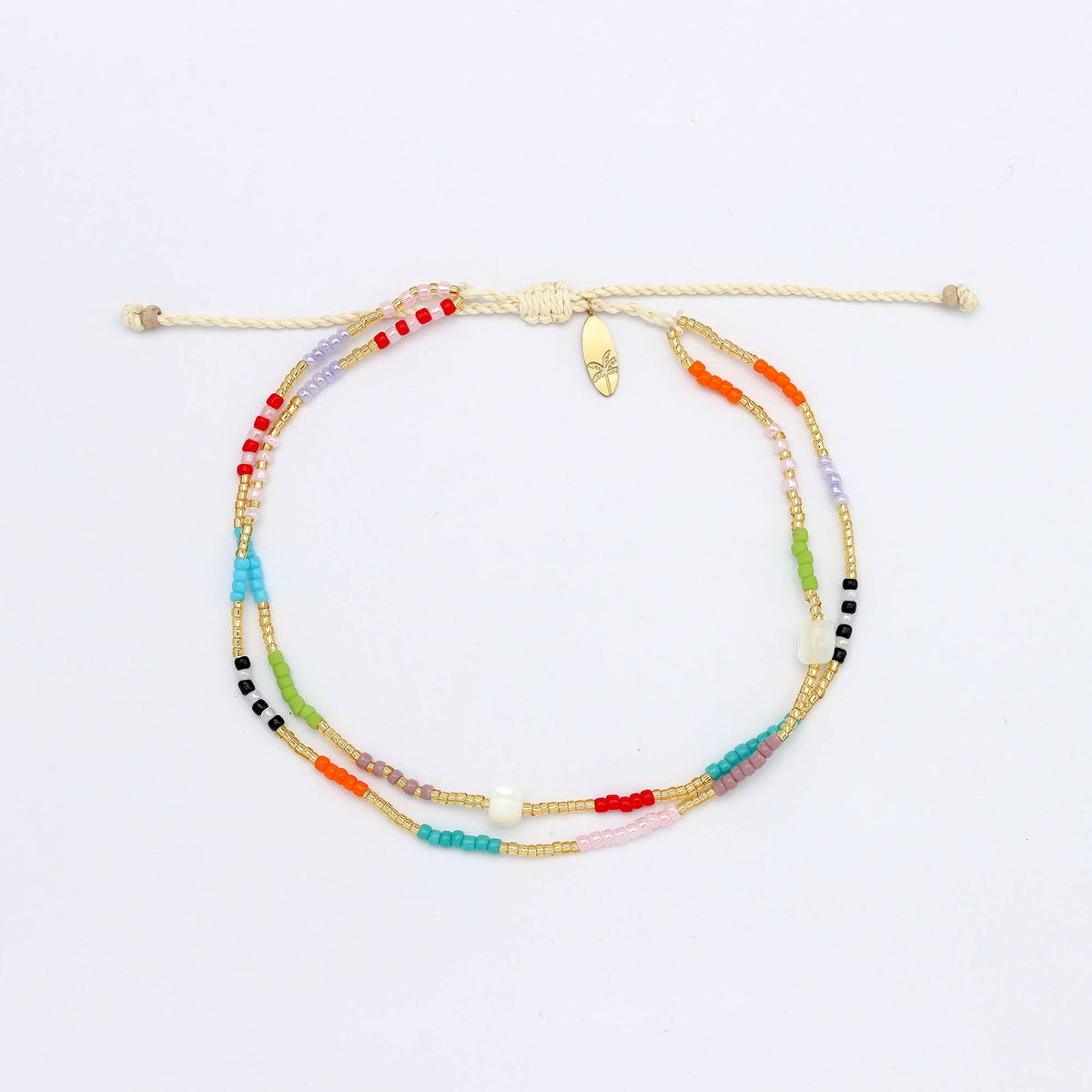Golden Hour Colourful Beaded Anklet Collection, Surf Jewelry