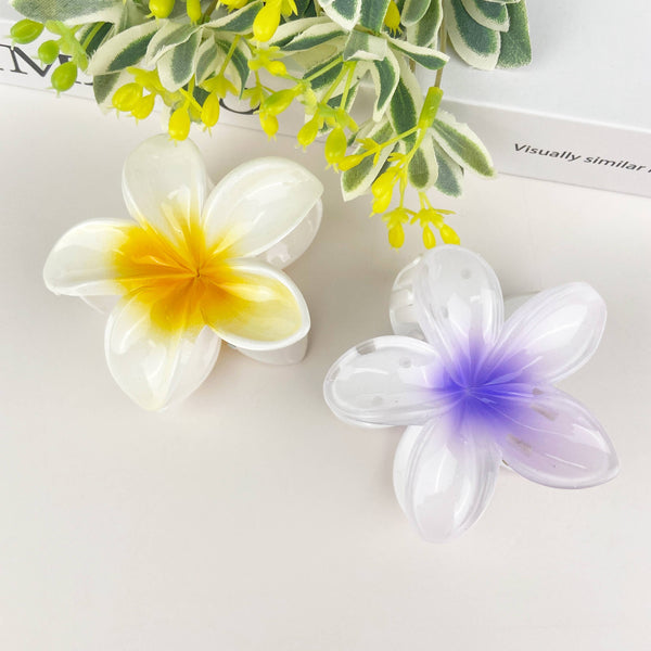 Colorful plumeria hair Clip
