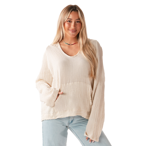 Cream Baja Pullover Hoodie