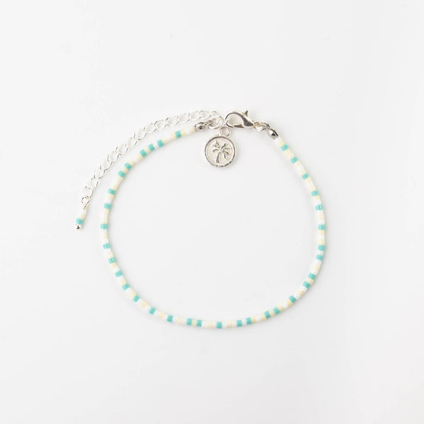 Reef Beach Beaded Bracelet, Surf Jewelry, Dainty Bracelet