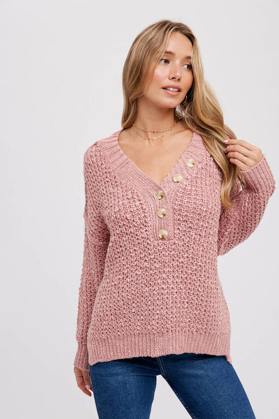 THERMAL HENELY SWEATER TOP