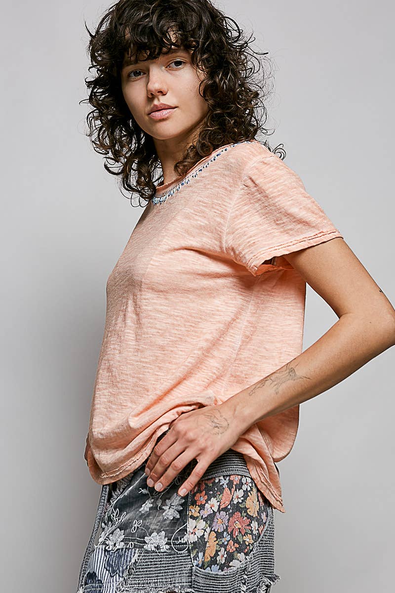 Everyday Lightweight Relaxed Fit Hand-Stitched Knit Top