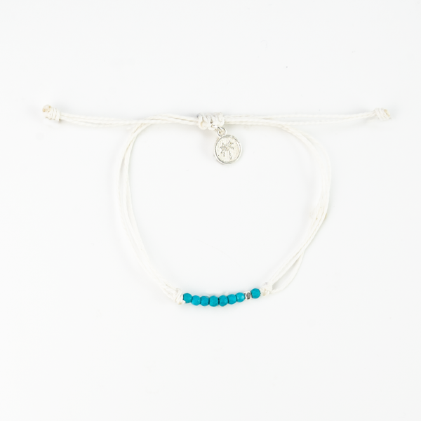 Sundays Beaded Bracelet, Surf Jewelry,