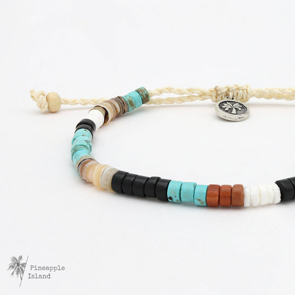 Hamoa Beach Beaded Anklet, Surf Jewelry by Pineapple Island