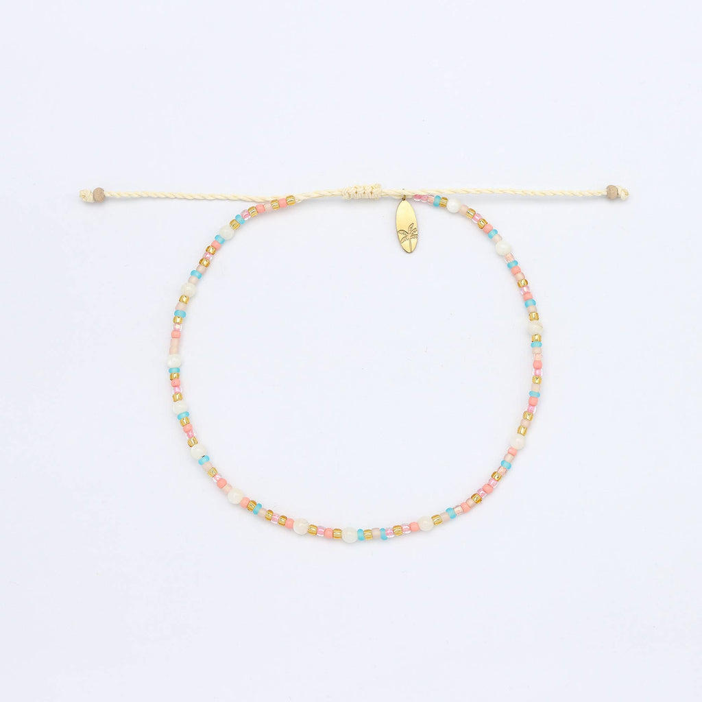 Golden Hour Colourful Beaded Anklet Collection, Surf Jewelry