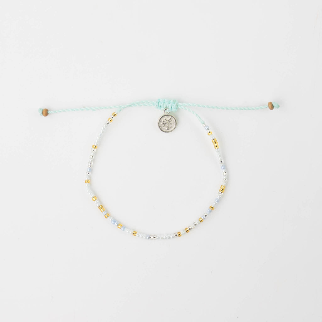 Alila Dainty Beaded Bracelet, Friendship Bracelet, Summer: Black & Gold