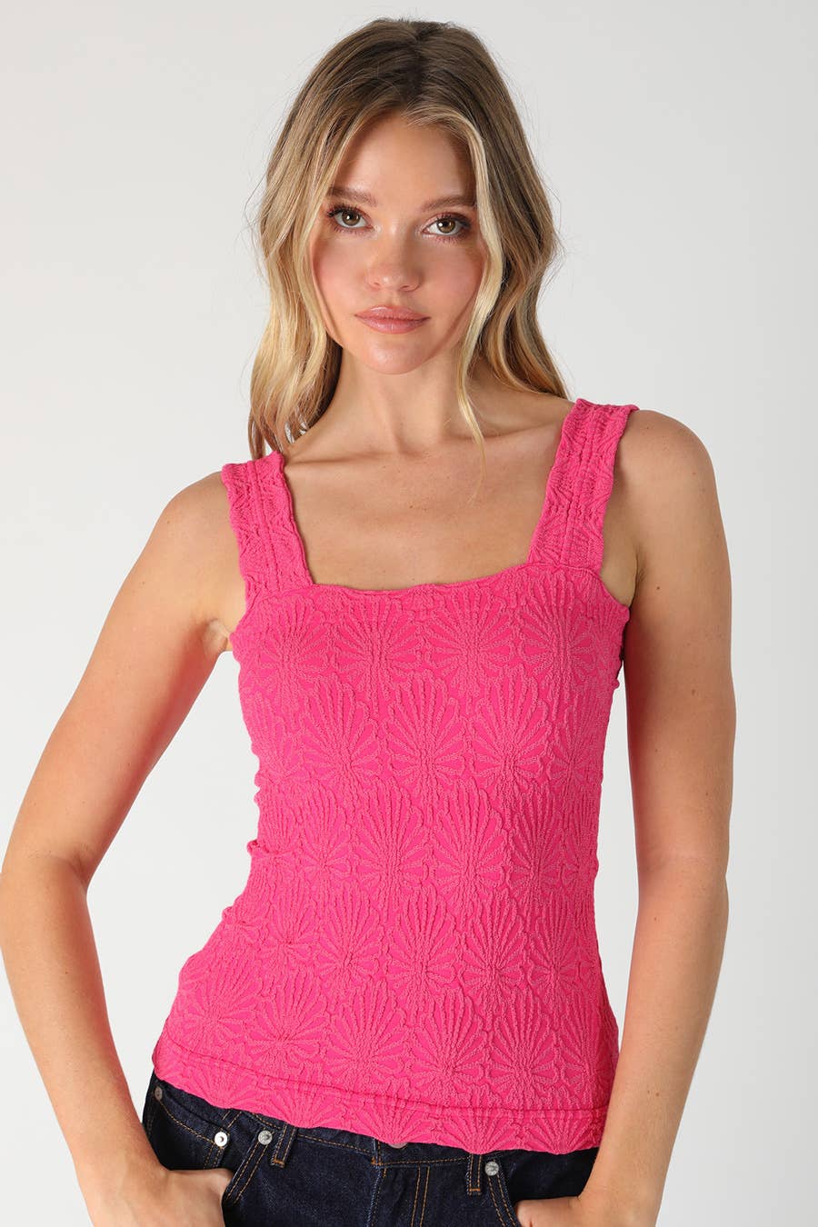 Lace Textured Square Top