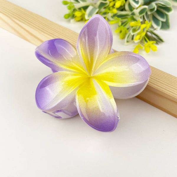 Colorful plumeria hair Clip