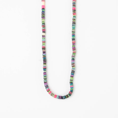 Tube Beaded Necklace, Surf Necklace, by Pineapple Island