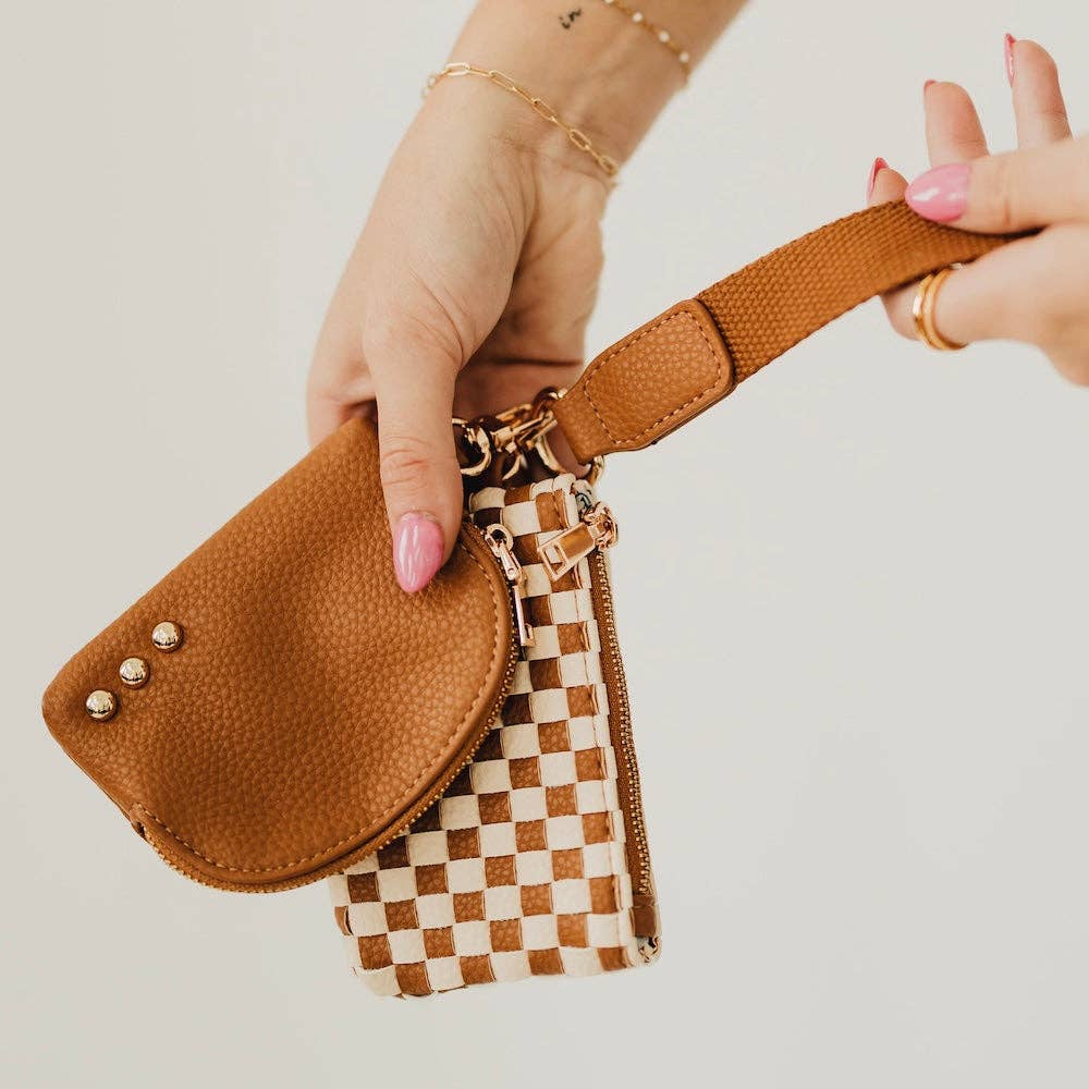 Wonderlust Woven Dual Pouch Wristlet