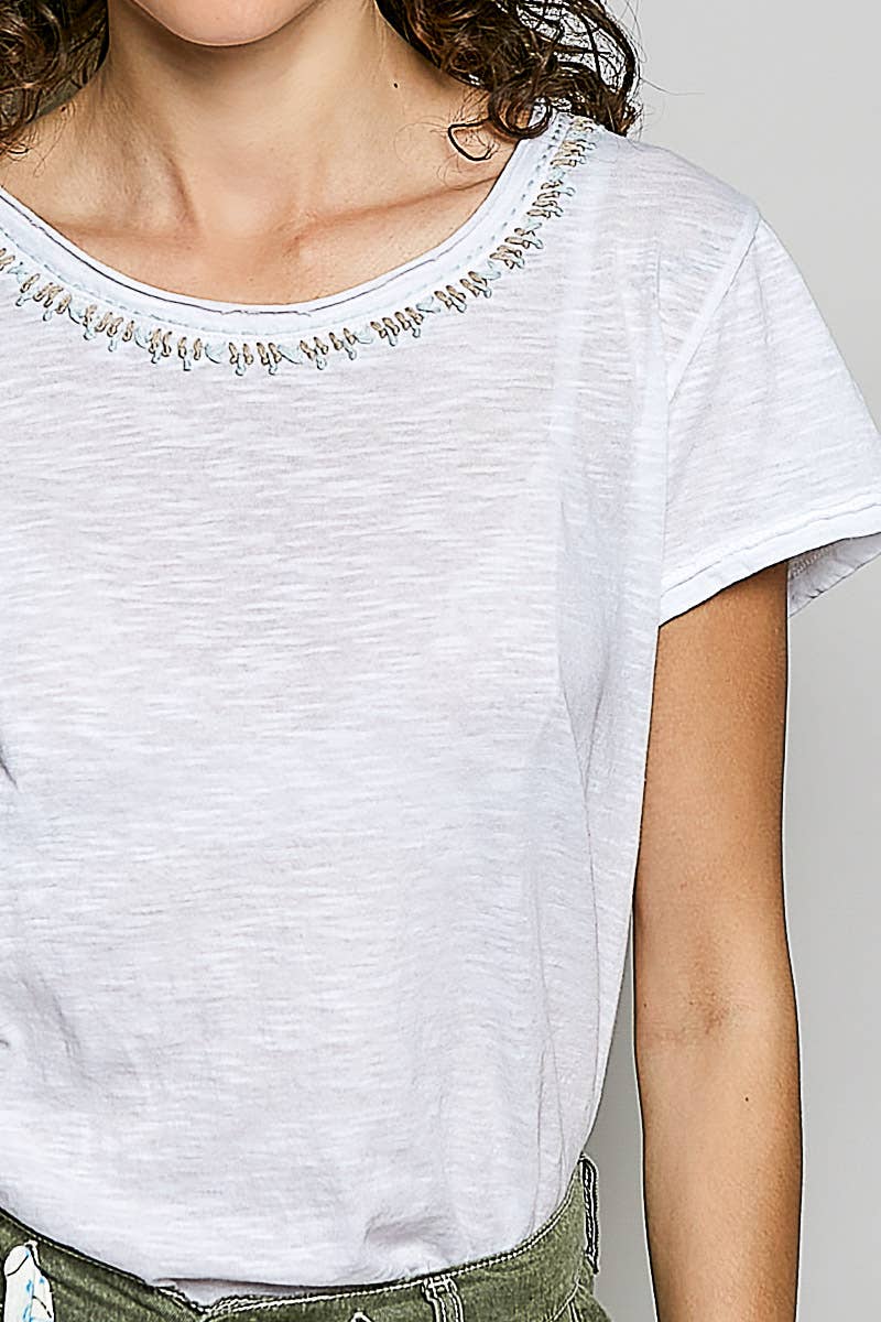 Everyday Lightweight Relaxed Fit Hand-Stitched Knit Top