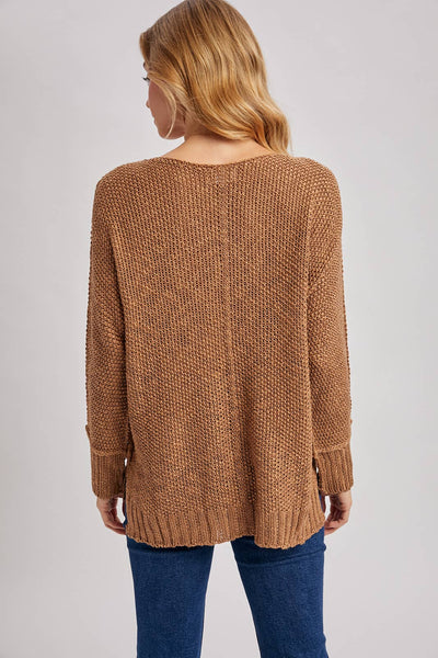 REVERSE SEAM LOOSE FIT SWEATER
