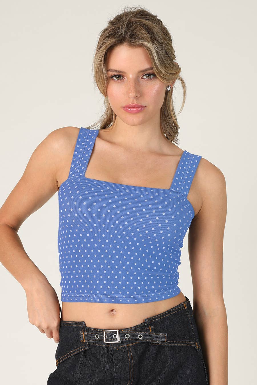 NS8532 - Polka Dot Square Crop Top