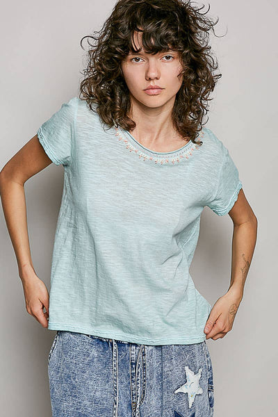 Everyday Lightweight Relaxed Fit Hand-Stitched Knit Top