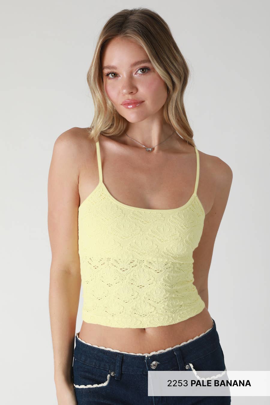 NS8473 - Floral Textured Lace Cami