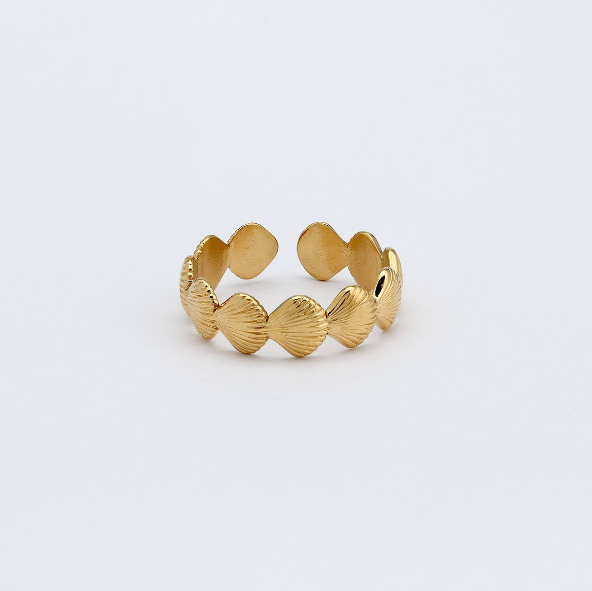 Ocean Treasure Ring, Dainty Waterproof Gold Ring