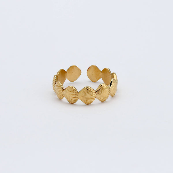 Ocean Treasure Ring, Dainty Waterproof Gold Ring