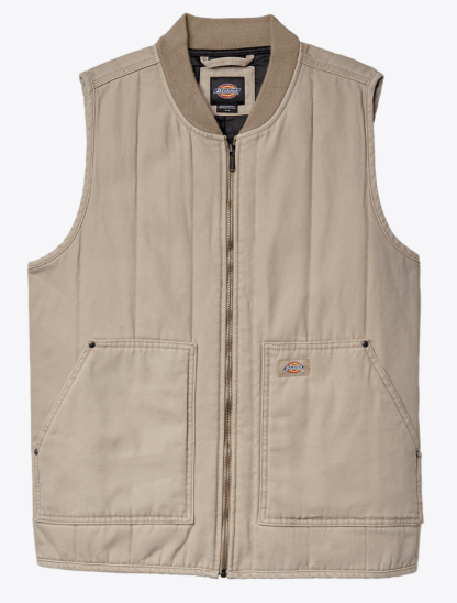 QUILTED CANVAS VEST