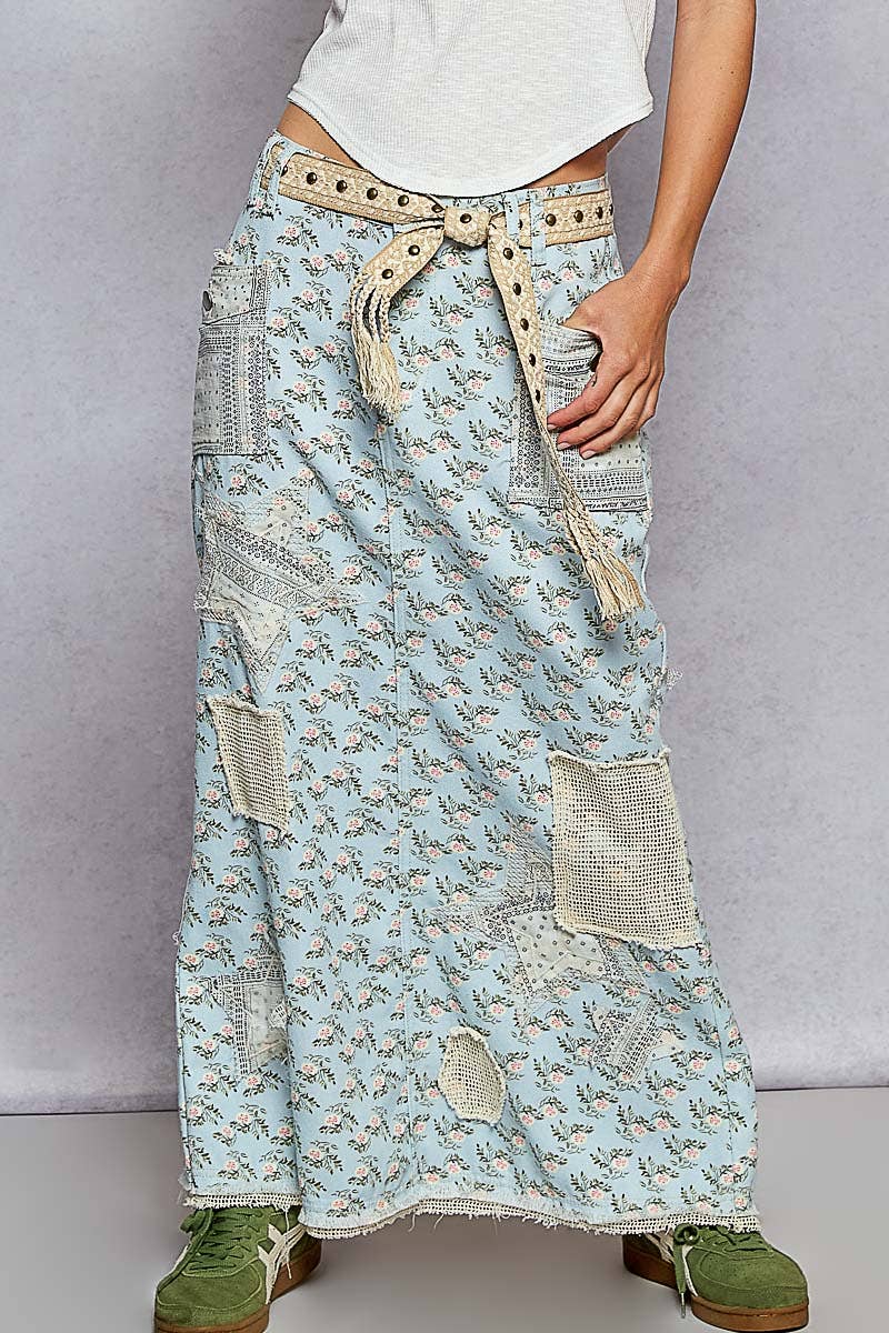 Boho edge studded tassel waist BELT163