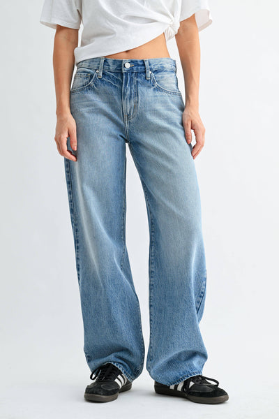 JB Collection Baggy Dad Jean - LIGHT DENIM - BP619N