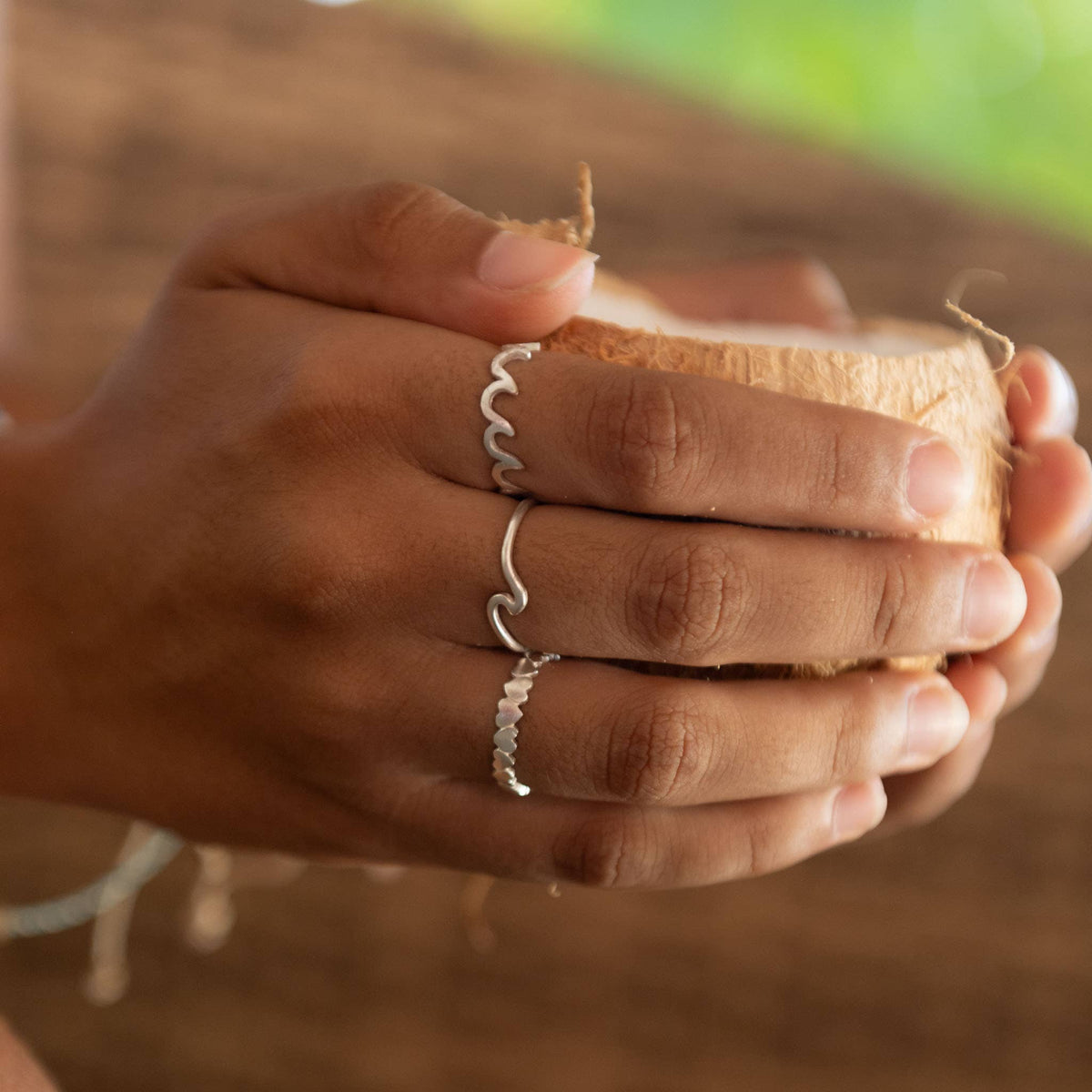Arjuna Adjustable Heart Ring, Dainty Silver Heart Ring