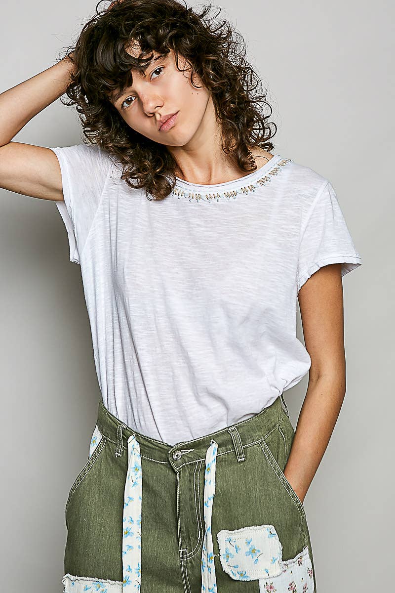 Everyday Lightweight Relaxed Fit Hand-Stitched Knit Top