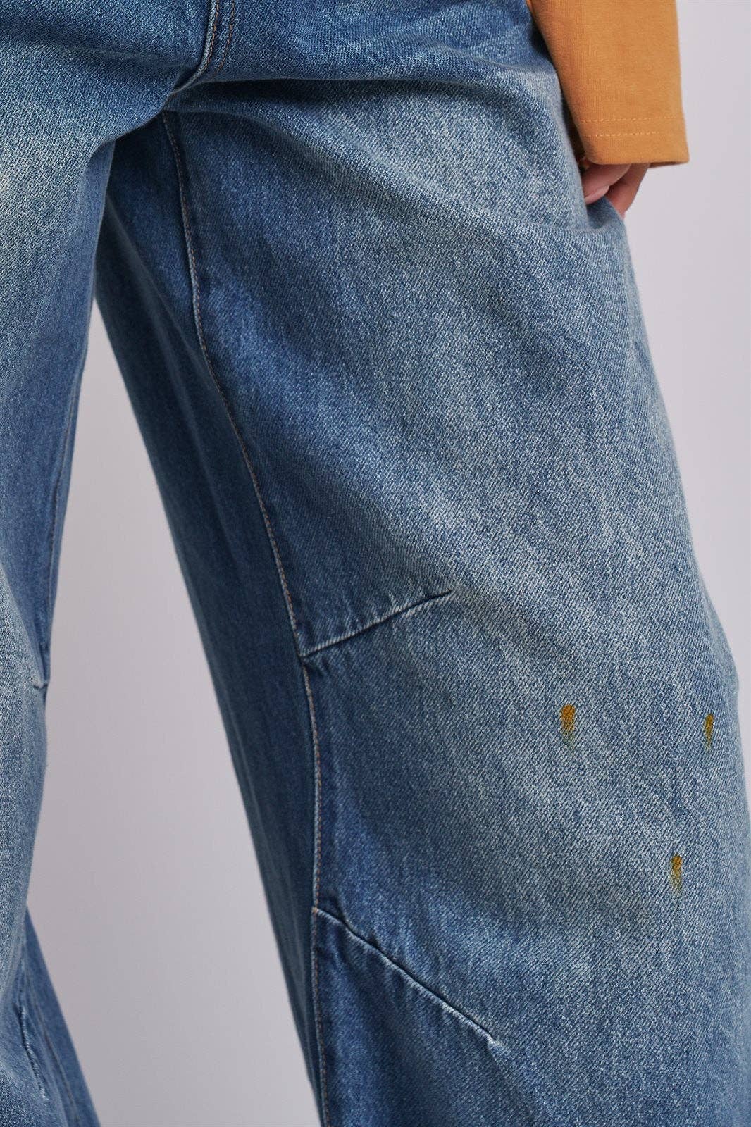 Retro Fade Wide-Leg Barrel Jeans