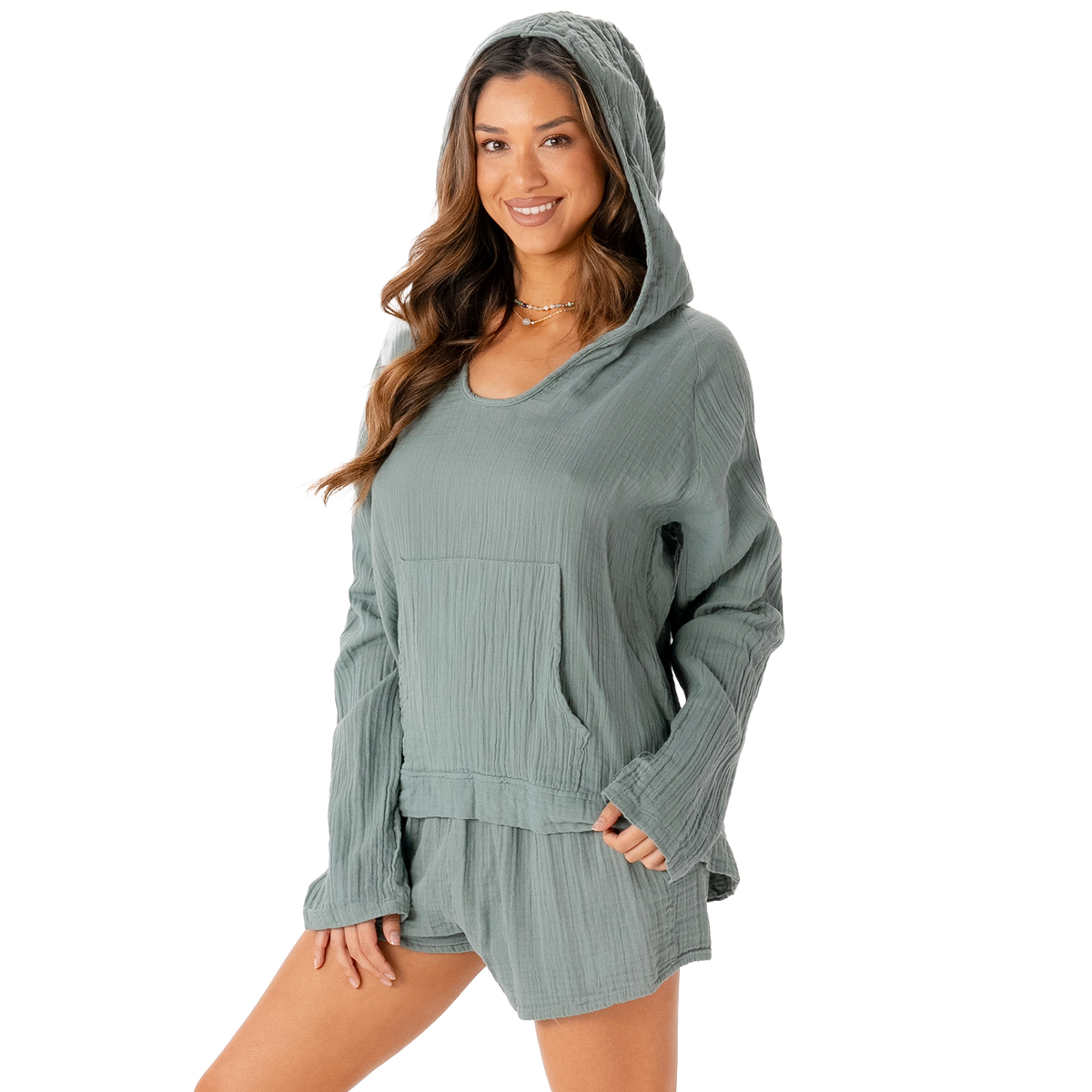 Sage Baja Pullover Hoodie