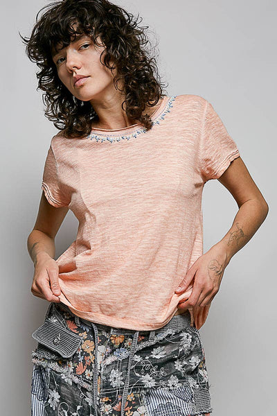 Everyday Lightweight Relaxed Fit Hand-Stitched Knit Top